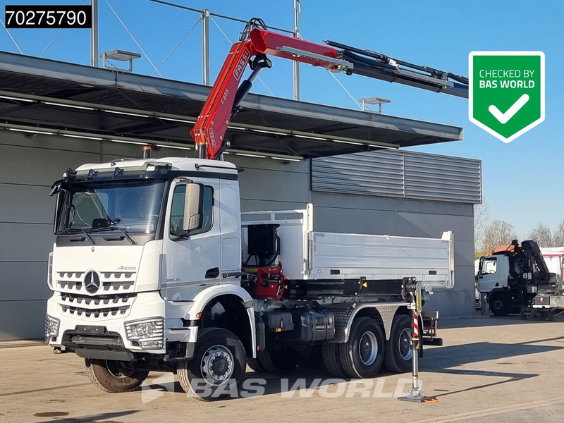 Mercedes-Benz Arocs 3348 6X6 Full Steel Retarder Fassi 25T/M Crane Kran Euro 6 - قلابات, شاحنة كرين: صور 1 Mercedes-Benz Arocs 3348 6X6 Full Steel Retarder Fassi 25T/M Crane Kran Euro 6 - قلابات, شاحنة كرين: صور 1