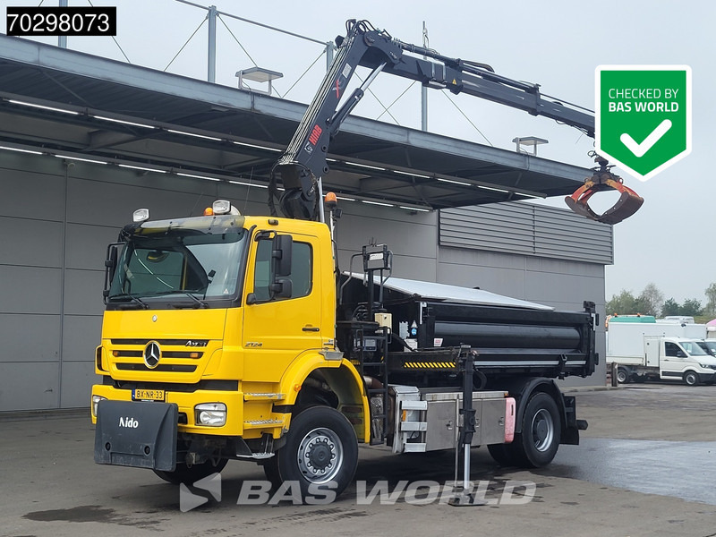 Mercedes-Benz Axor 2124 Axor 4X4 8m3 Tipper HIAB 122 B-2 HIDUO Crane Steel suspension Automatic Big-Axle Euro 5 - قلابات: صور 1 Mercedes-Benz Axor 2124 Axor 4X4 8m3 Tipper HIAB 122 B-2 HIDUO Crane Steel suspension Automatic Big-Axle Euro 5 - قلابات: صور 1