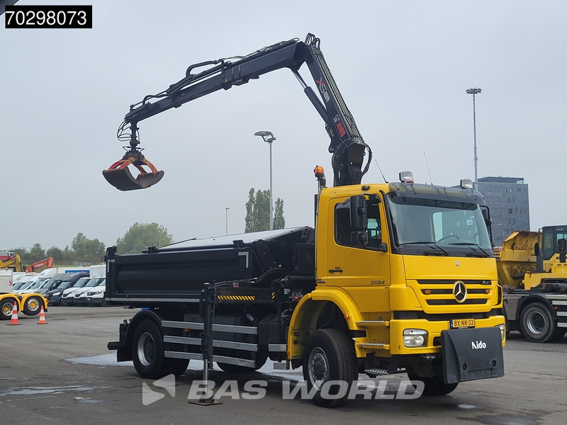 Mercedes-Benz Axor 2124 Axor 4X4 8m3 Tipper HIAB 122 B-2 HIDUO Crane Steel suspension Automatic Big-Axle Euro 5 - قلابات, شاحنة كرين: صور 3 Mercedes-Benz Axor 2124 Axor 4X4 8m3 Tipper HIAB 122 B-2 HIDUO Crane Steel suspension Automatic Big-Axle Euro 5 - قلابات, شاحنة كرين: صور 3