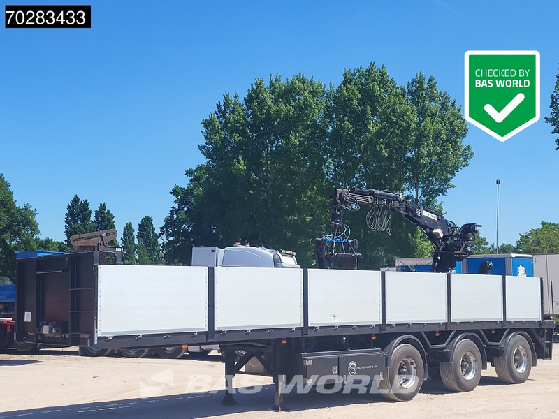 Pacton TPD347 TUV 02/26 2x Steering Axle Crane 16R - نصف مقطورة مسطحة: صور 1 Pacton TPD347 TUV 02/26 2x Steering Axle Crane 16R - نصف مقطورة مسطحة: صور 1