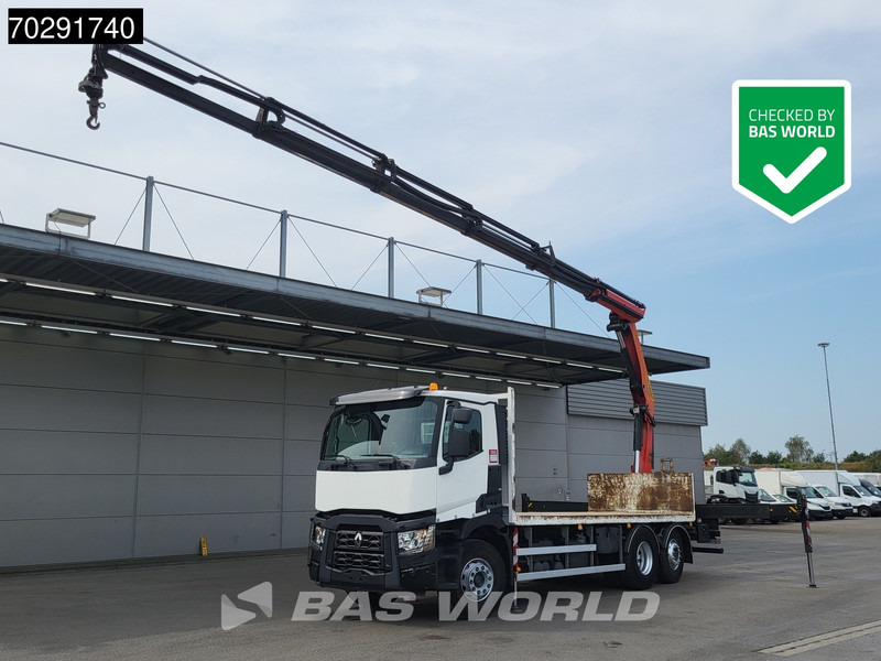 Renault C 380 6X2 Palfinger PK 22002 EH Crane Optibrake Euro 6 - شاحنات مسطحة, شاحنة كرين: صور 1 Renault C 380 6X2 Palfinger PK 22002 EH Crane Optibrake Euro 6 - شاحنات مسطحة, شاحنة كرين: صور 1