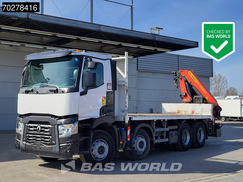 Renault C 430 8X4 Palfinger PK33002EH Kran Crane Big Axle Euro 6 - شاحنات مسطحة, شاحنة كرين: صور 2 Renault C 430 8X4 Palfinger PK33002EH Kran Crane Big Axle Euro 6 - شاحنات مسطحة, شاحنة كرين: صور 2