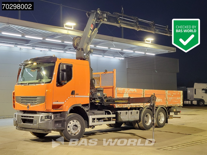 Renault Premium 430 Lander 6X4 211 EP-4 HIDUO Kran Crane Automatic Airco Euro 5 - شاحنات مسطحة, شاحنة كرين: صور 1 Renault Premium 430 Lander 6X4 211 EP-4 HIDUO Kran Crane Automatic Airco Euro 5 - شاحنات مسطحة, شاحنة كرين: صور 1