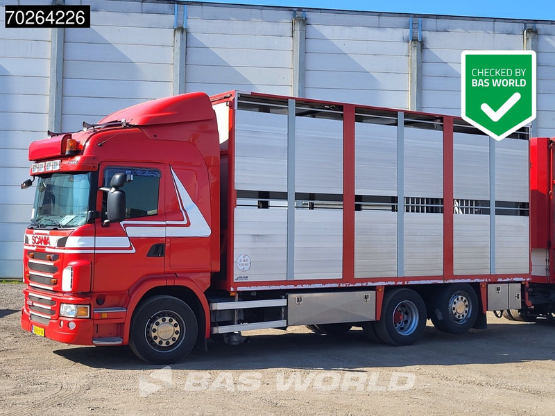 Scania G420 6X2 Van Dijk Cattle transport Liftable floor Lift-Asche Euro 5 - بصندوق مغلق شاحنة: صور 1 Scania G420 6X2 Van Dijk Cattle transport Liftable floor Lift-Asche Euro 5 - بصندوق مغلق شاحنة: صور 1