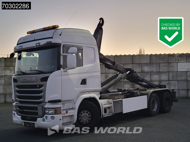 Scania G450 6X2 HIAB XR21Z59 containersystem 3-pedals Retarder Lift-Axle Euro 6 - شاحنة ذات الخطاف: صور 1 Scania G450 6X2 HIAB XR21Z59 containersystem 3-pedals Retarder Lift-Axle Euro 6 - شاحنة ذات الخطاف: صور 1