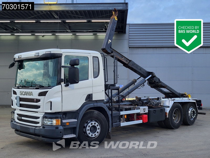 Scania P400 6X2 20 tons HIAB containersystem Retarder Automatic Lift+steering Euro 5 - شاحنة ذات الخطاف: صور 1 Scania P400 6X2 20 tons HIAB containersystem Retarder Automatic Lift+steering Euro 5 - شاحنة ذات الخطاف: صور 1