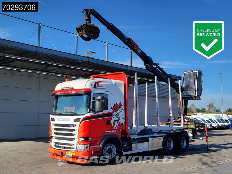 Scania R450 R 6X4 NL-Truck Kesla 2110T Crane Kran Holztransport Manual ACC Xenon Euro 6 - شاحنة قطع الأشجار, شاحنة كرين: صور 1 Scania R450 R 6X4 NL-Truck Kesla 2110T Crane Kran Holztransport Manual ACC Xenon Euro 6 - شاحنة قطع الأشجار, شاحنة كرين: صور 1