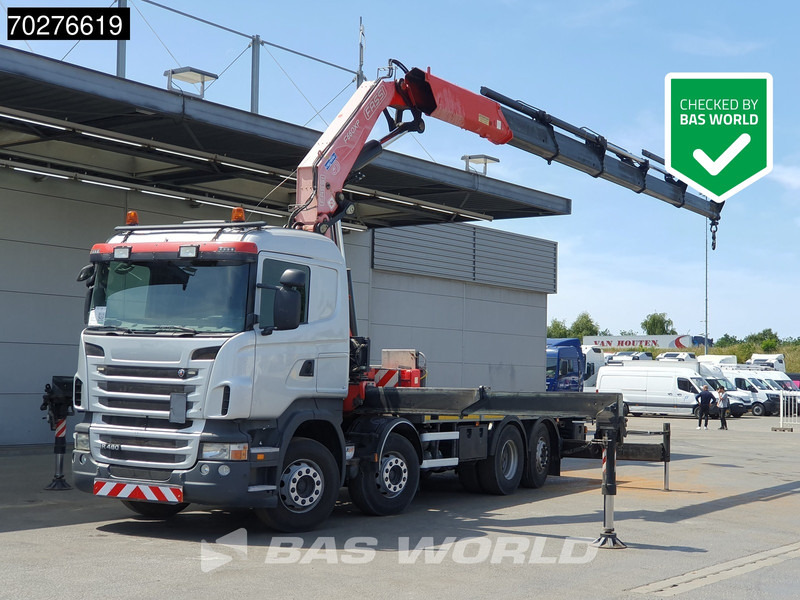 Scania R480 8X2 FASSI F660AXP.25 Manual Retarder Lift+Lenkachse Euro 5 - شاحنات مسطحة, شاحنة كرين: صور 1 Scania R480 8X2 FASSI F660AXP.25 Manual Retarder Lift+Lenkachse Euro 5 - شاحنات مسطحة, شاحنة كرين: صور 1