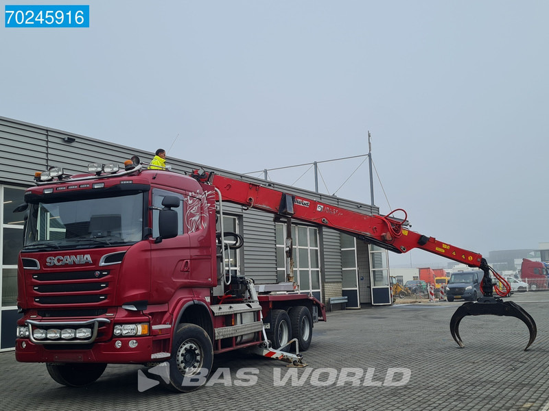 Scania R580 6X4 3-Pedals Jonsered J28505 83 Crane Kran Steel-suspension Retarder Euro 6 - شاحنة قطع الأشجار, شاحنة كرين: صور 5 Scania R580 6X4 3-Pedals Jonsered J28505 83 Crane Kran Steel-suspension Retarder Euro 6 - شاحنة قطع الأشجار, شاحنة كرين: صور 5