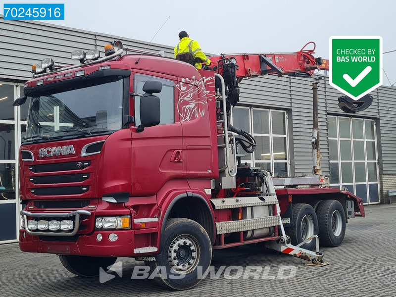 Scania R580 6X4 3-Pedals Jonsered J28505 83 Crane Kran Steel-suspension Retarder Euro 6 - شاحنة قطع الأشجار, شاحنة كرين: صور 1 Scania R580 6X4 3-Pedals Jonsered J28505 83 Crane Kran Steel-suspension Retarder Euro 6 - شاحنة قطع الأشجار, شاحنة كرين: صور 1