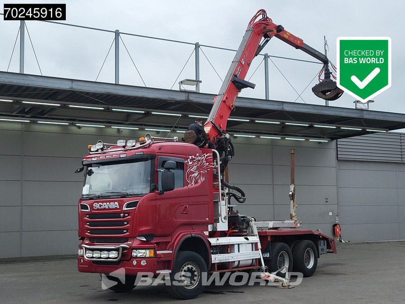 Scania R580 6X4 3-Pedals Jonsered J28505 83 Crane Kran Steel-suspension Retarder Euro 6 - شاحنة قطع الأشجار, شاحنة كرين: صور 1 Scania R580 6X4 3-Pedals Jonsered J28505 83 Crane Kran Steel-suspension Retarder Euro 6 - شاحنة قطع الأشجار, شاحنة كرين: صور 1