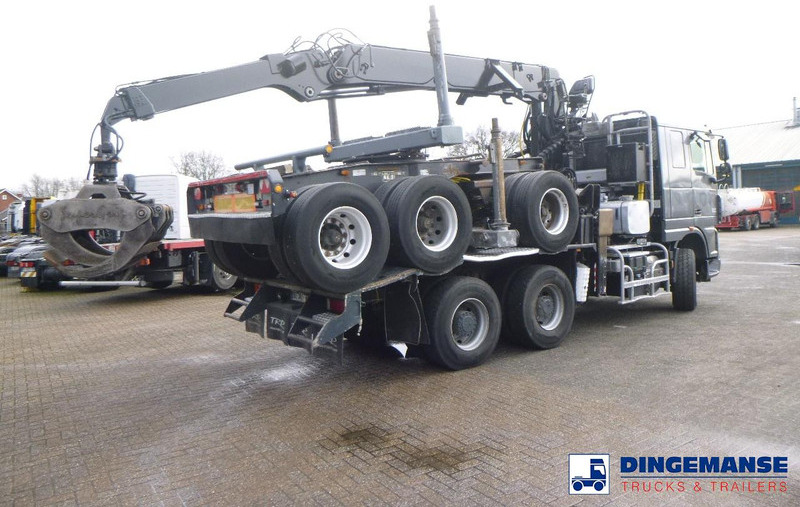 DAF XF 105.510 6x4 + Loglift F281S83 crane / timber truck + dolly - شاحنة قطع الأشجار, شاحنة كرين: صور 4 DAF XF 105.510 6x4 + Loglift F281S83 crane / timber truck + dolly - شاحنة قطع الأشجار, شاحنة كرين: صور 4