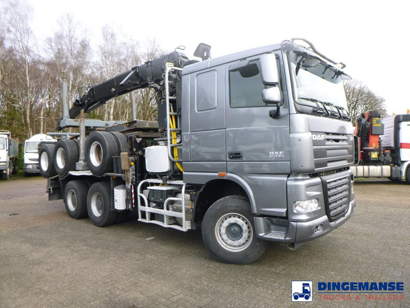 DAF XF 105.510 6x4 + Loglift F281S83 crane / timber truck + dolly - شاحنة كرين: صور 2 DAF XF 105.510 6x4 + Loglift F281S83 crane / timber truck + dolly - شاحنة كرين: صور 2