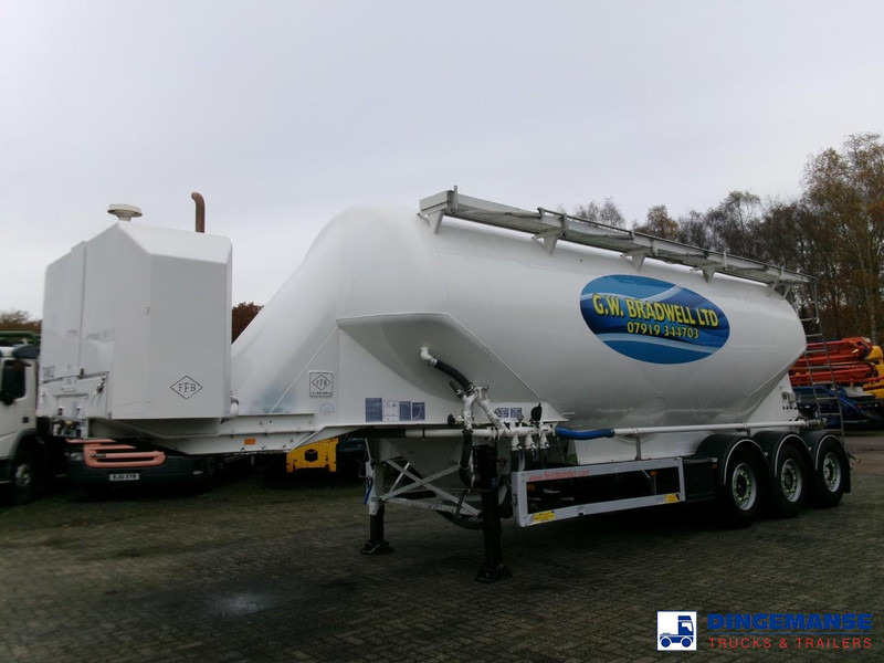 Feldbinder Powder tank alu 40 m3 / 1 comp + compressor - نصف مقطورة صهريج: صور 1 Feldbinder Powder tank alu 40 m3 / 1 comp + compressor - نصف مقطورة صهريج: صور 1