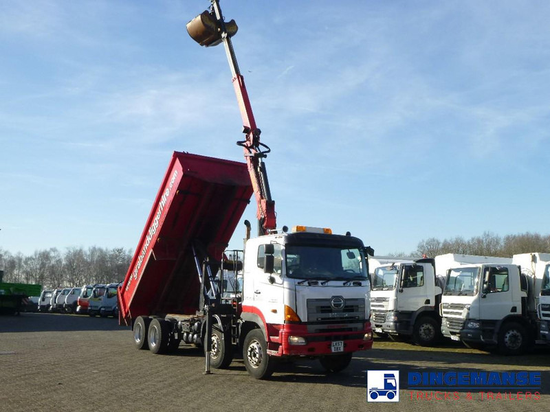 Hino FY1EUKA 8x4 tipper RHD + Palfinger E120L + grapple - شاحنة كرين: صور 2 Hino FY1EUKA 8x4 tipper RHD + Palfinger E120L + grapple - شاحنة كرين: صور 2