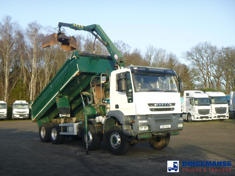 Iveco AD340T36 8x4 RHD tipper + HMF 1244 Z1 - شاحنة كرين: صور 2 Iveco AD340T36 8x4 RHD tipper + HMF 1244 Z1 - شاحنة كرين: صور 2