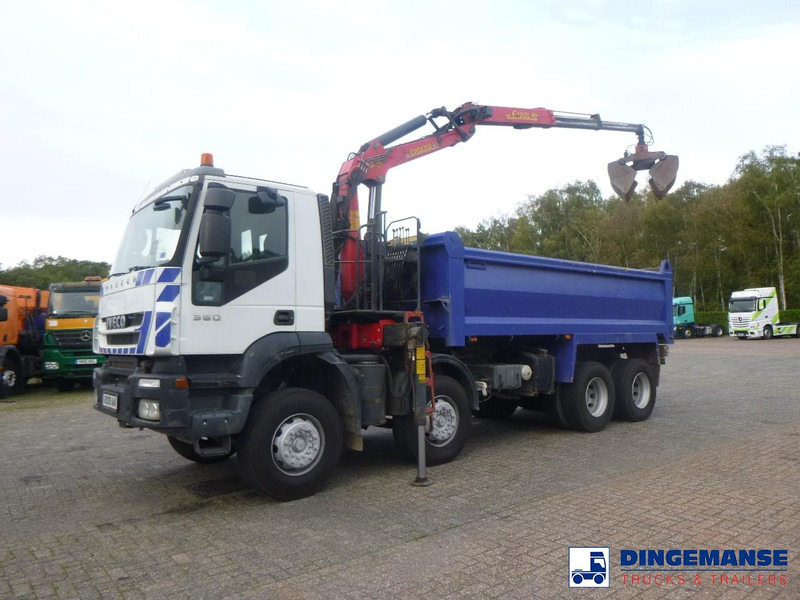 Iveco AD340T36 8x4 RHD tipper + Palfinger E120 plus + grapple - شاحنة كرين: صور 1 Iveco AD340T36 8x4 RHD tipper + Palfinger E120 plus + grapple - شاحنة كرين: صور 1