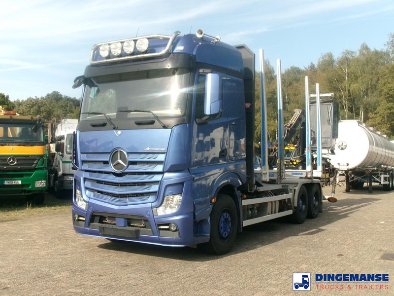 Mercedes-Benz Actros 2663 6x4 Euro 6 loglift F96 crane timber truck - شاحنة كرين: صور 1 Mercedes-Benz Actros 2663 6x4 Euro 6 loglift F96 crane timber truck - شاحنة كرين: صور 1