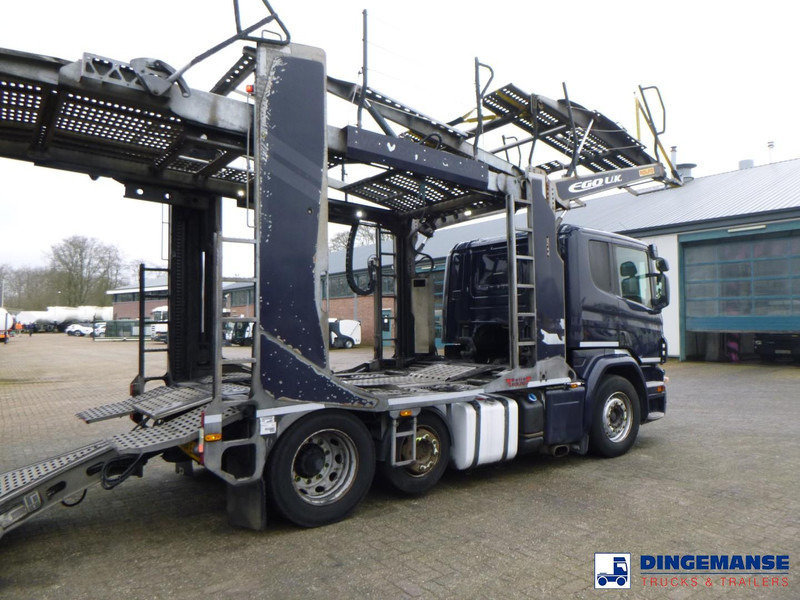 شاحنة نقل سيارات شاحنة Scania P 410 6x2 RHD Rolfo car transporter: صور 6