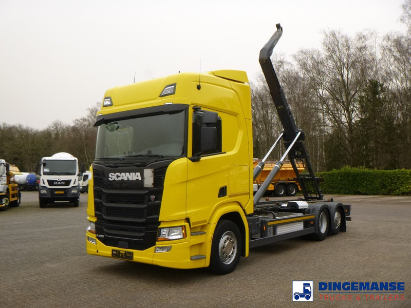 Scania R450 6x2 Euro 6C + Retarder + Meiller container hook 18.000 kg - شاحنة ذات الخطاف: صور 1 Scania R450 6x2 Euro 6C + Retarder + Meiller container hook 18.000 kg - شاحنة ذات الخطاف: صور 1