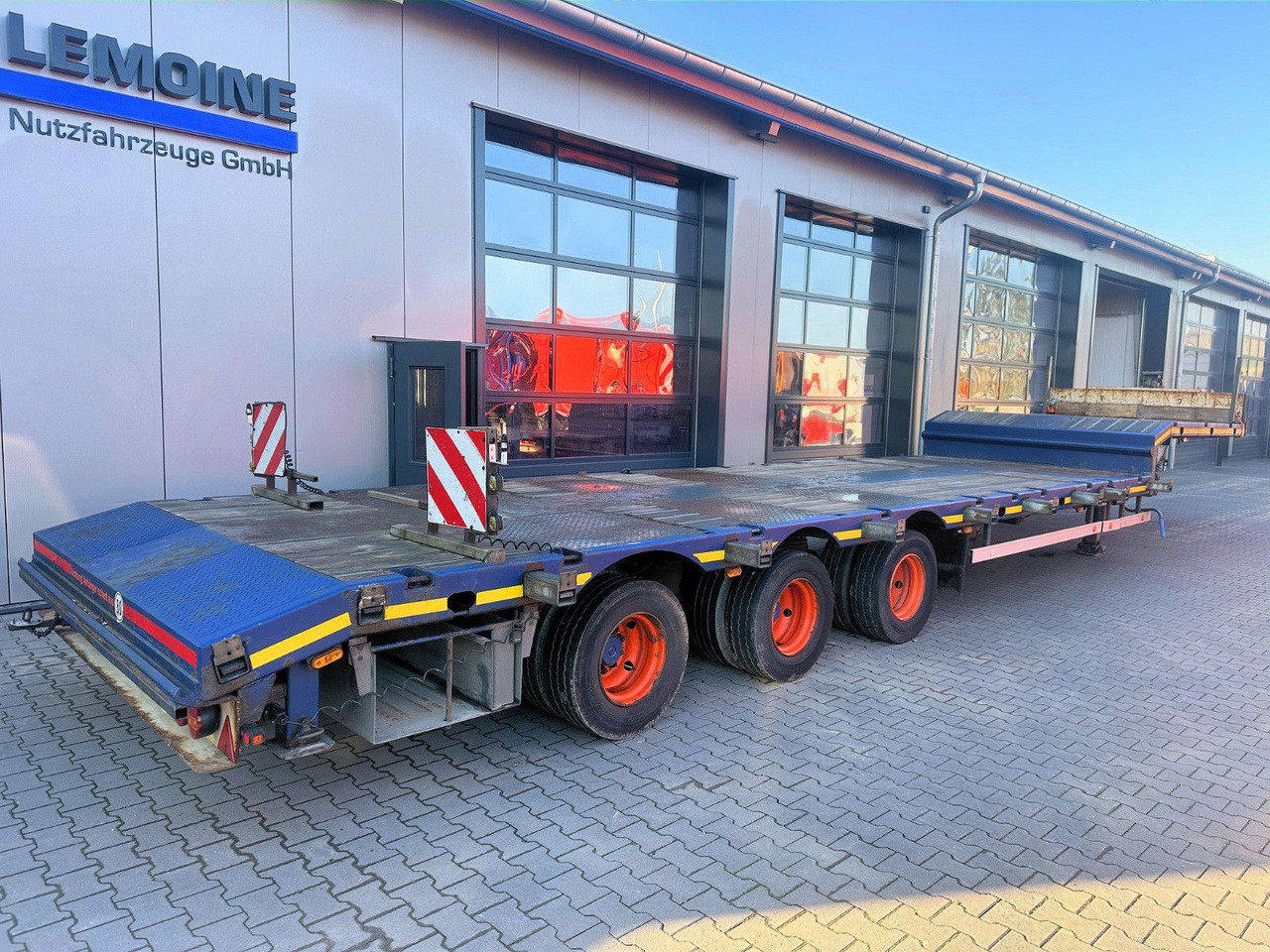HRD 3-Achs Jumbo Tele Tieflader ausziehbar Lift+Lenk - عربة مسطحة منخفضة نصف مقطورة: صور 3 HRD 3-Achs Jumbo Tele Tieflader ausziehbar Lift+Lenk - عربة مسطحة منخفضة نصف مقطورة: صور 3