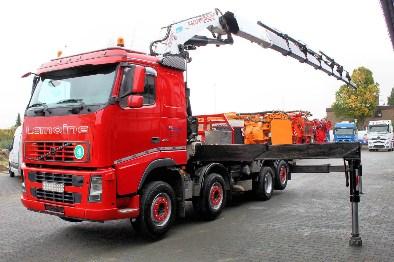 Volvo FM 480 8x2 Pritsche + FASSI F800XP Kran 6x - شاحنات مسطحة, شاحنة كرين: صور 3 Volvo FM 480 8x2 Pritsche + FASSI F800XP Kran 6x - شاحنات مسطحة, شاحنة كرين: صور 3