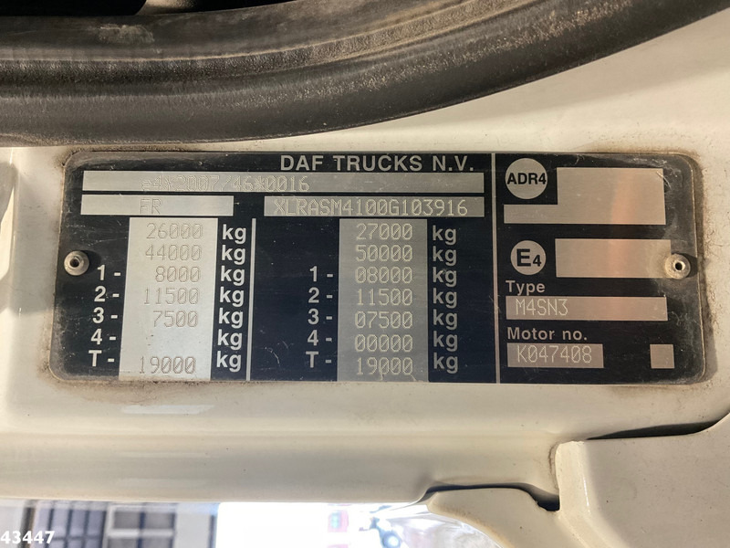 تأجير DAF FAN CF 440 Euro 6 20 Ton haakarmsysteem DAF FAN CF 440 Euro 6 20 Ton haakarmsysteem: صور 19