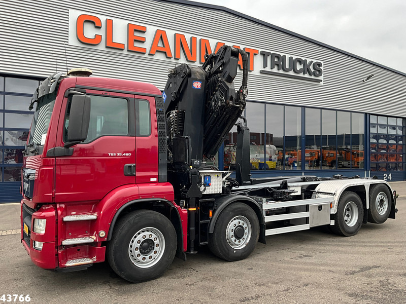 MAN TGS 35.480 8x4H Euro 6 HMF 40 Tonmeter laadkraan + Fly-Jib - شاحنة ذات الخطاف, شاحنة كرين: صور 2 MAN TGS 35.480 8x4H Euro 6 HMF 40 Tonmeter laadkraan + Fly-Jib - شاحنة ذات الخطاف, شاحنة كرين: صور 2