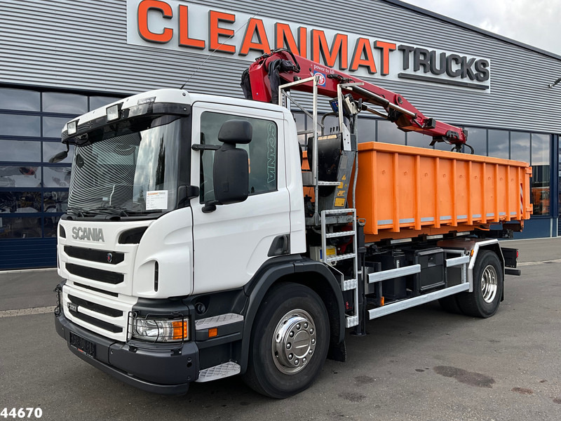 Scania P 320 HMF 12 Tonmeter Z-kraan + Kipper 11m³ - قلابات, شاحنة كرين: صور 2 Scania P 320 HMF 12 Tonmeter Z-kraan + Kipper 11m³ - قلابات, شاحنة كرين: صور 2