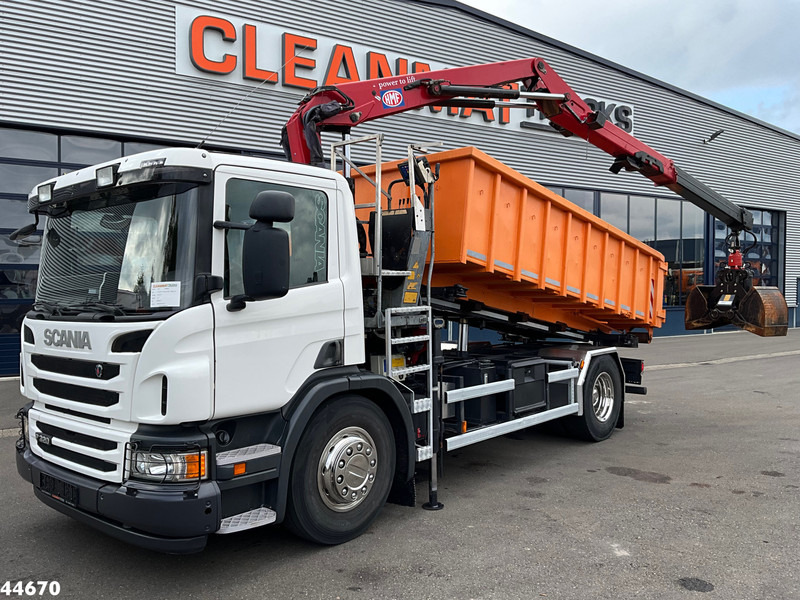 Scania P 320 HMF 12 Tonmeter Z-kraan + Kipper 11m³ - قلابات, شاحنة كرين: صور 1 Scania P 320 HMF 12 Tonmeter Z-kraan + Kipper 11m³ - قلابات, شاحنة كرين: صور 1