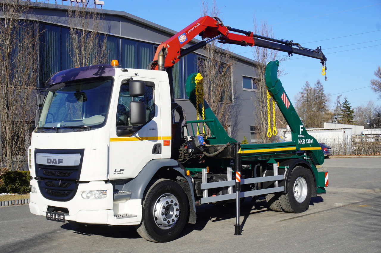 DAF LF 18.310 E6 / Skip loader Fornal NKR 130V / HDS HMF 735 K2 / Manual gearbox - شاحنة ذات الخطاف, شاحنة كرين: صور 2 DAF LF 18.310 E6 / Skip loader Fornal NKR 130V / HDS HMF 735 K2 / Manual gearbox - شاحنة ذات الخطاف, شاحنة كرين: صور 2