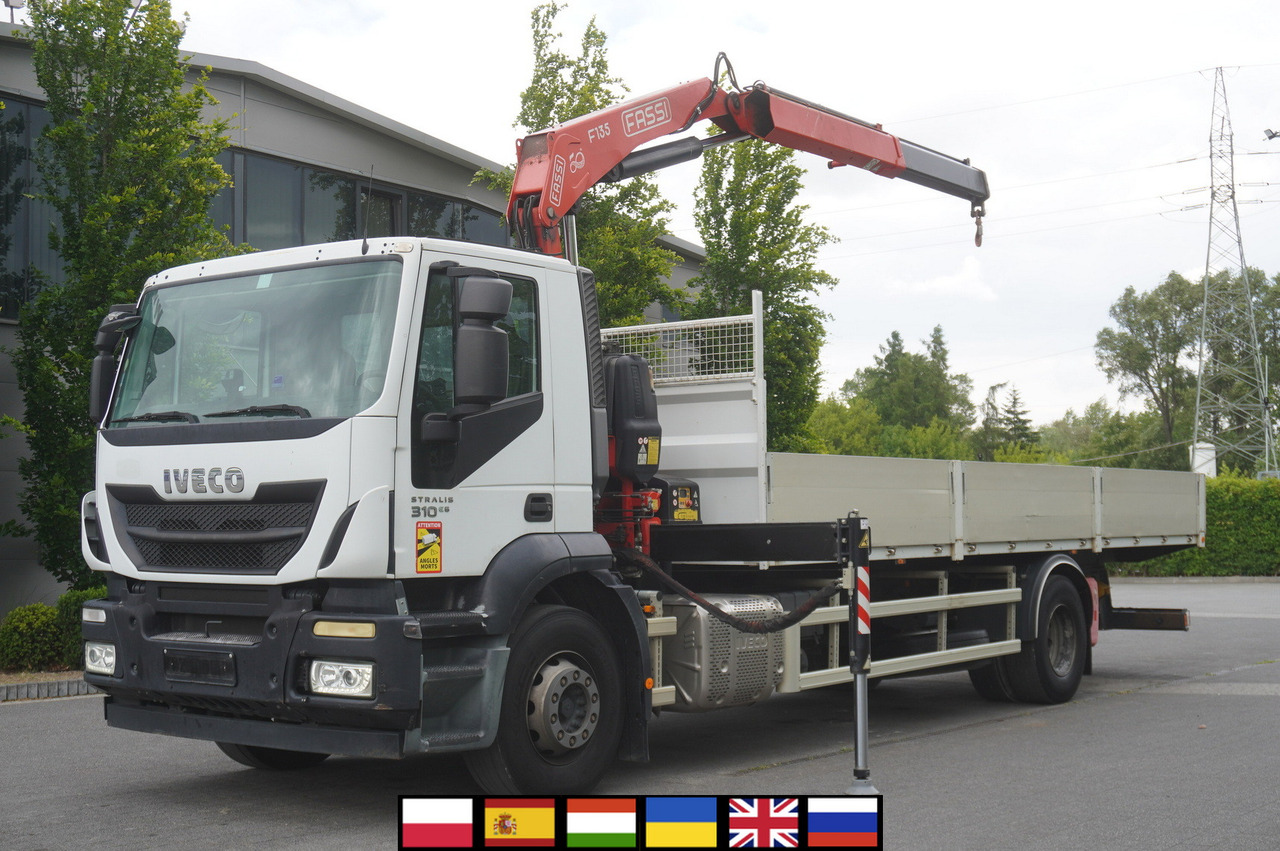 IVECO STRALIS 19.310 E6 / Flatbed 19 EPAL / FASSI F135 / 225 MTH! / 5.7 T - شاحنة كرين, شاحنة كرين: صور 1 IVECO STRALIS 19.310 E6 / Flatbed 19 EPAL / FASSI F135 / 225 MTH! / 5.7 T - شاحنة كرين, شاحنة كرين: صور 1