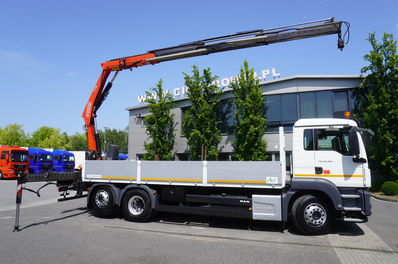 MAN TGS 26.360 Flatbed / Fassi F175 7.7 T / steered 3rd axle - شاحنة كرين: صور 4 MAN TGS 26.360 Flatbed / Fassi F175 7.7 T / steered 3rd axle - شاحنة كرين: صور 4