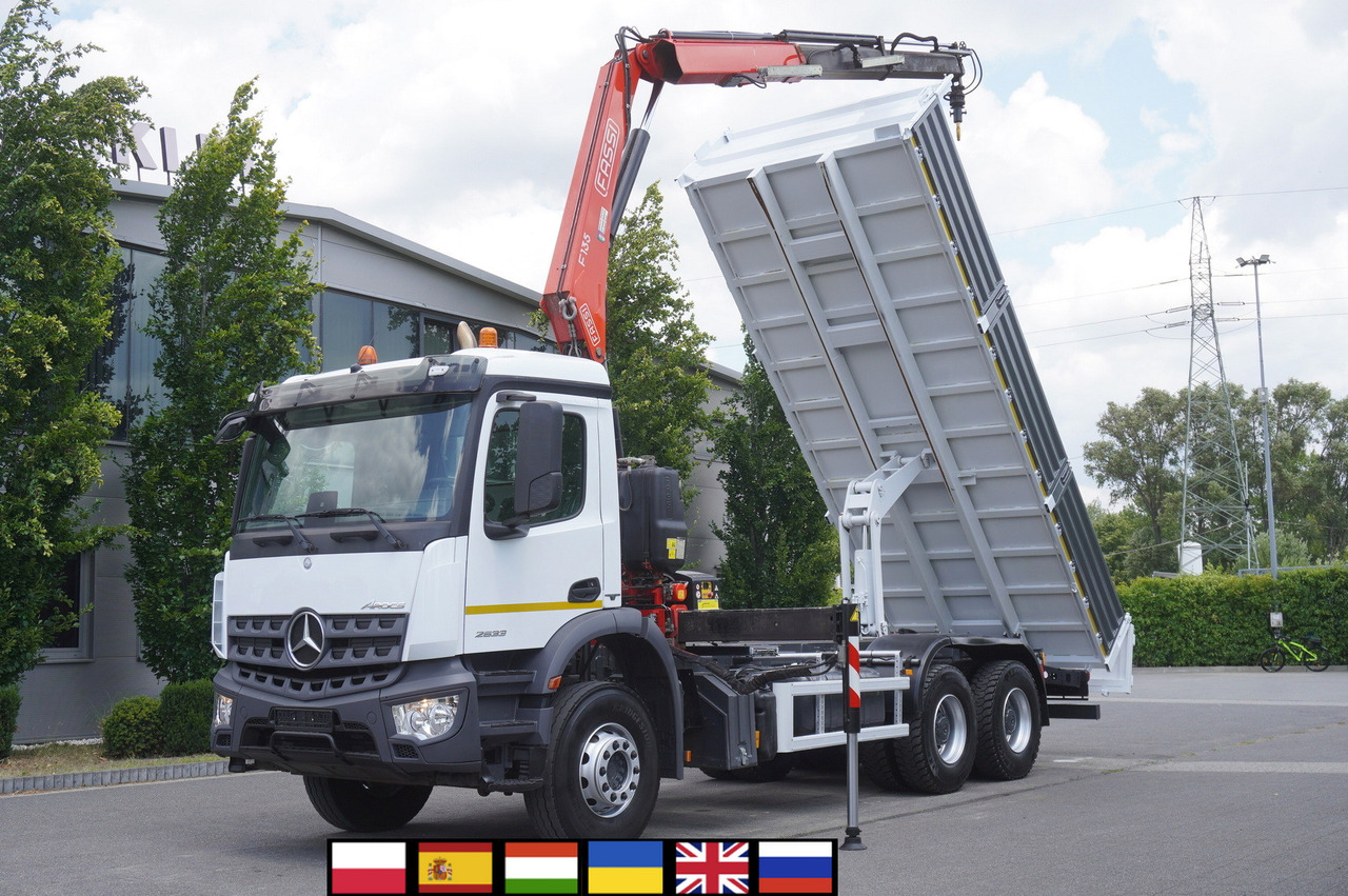 MERCEDES-BENZ AROCS 2633 6x4 / 5.5 T crane FASSI F135 / Tipper 15 EPAL - قلابات, شاحنة كرين: صور 1 MERCEDES-BENZ AROCS 2633 6x4 / 5.5 T crane FASSI F135 / Tipper 15 EPAL - قلابات, شاحنة كرين: صور 1