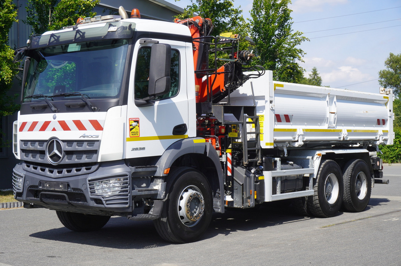 MERCEDES-BENZ AROCS 2636 / Fassi F155A.0.22 crane 6t / 120 tho. km / 3-sided dump truck / 2 x Bordmatic - شاحنات مسطحة, شاحنة كرين: صور 3 MERCEDES-BENZ AROCS 2636 / Fassi F155A.0.22 crane 6t / 120 tho. km / 3-sided dump truck / 2 x Bordmatic - شاحنات مسطحة, شاحنة كرين: صور 3