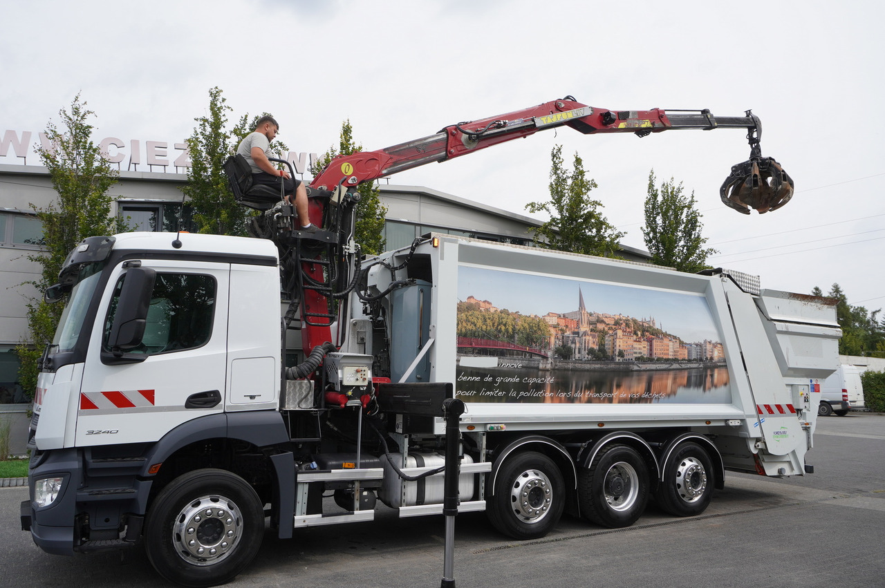MERCEDES-BENZ Antos 3240 8x2 / Tajfun 5T crane / Farid Industries garbage truck/ 3 steered axles - شاحنة القمامة: صور 1 MERCEDES-BENZ Antos 3240 8x2 / Tajfun 5T crane / Farid Industries garbage truck/ 3 steered axles - شاحنة القمامة: صور 1