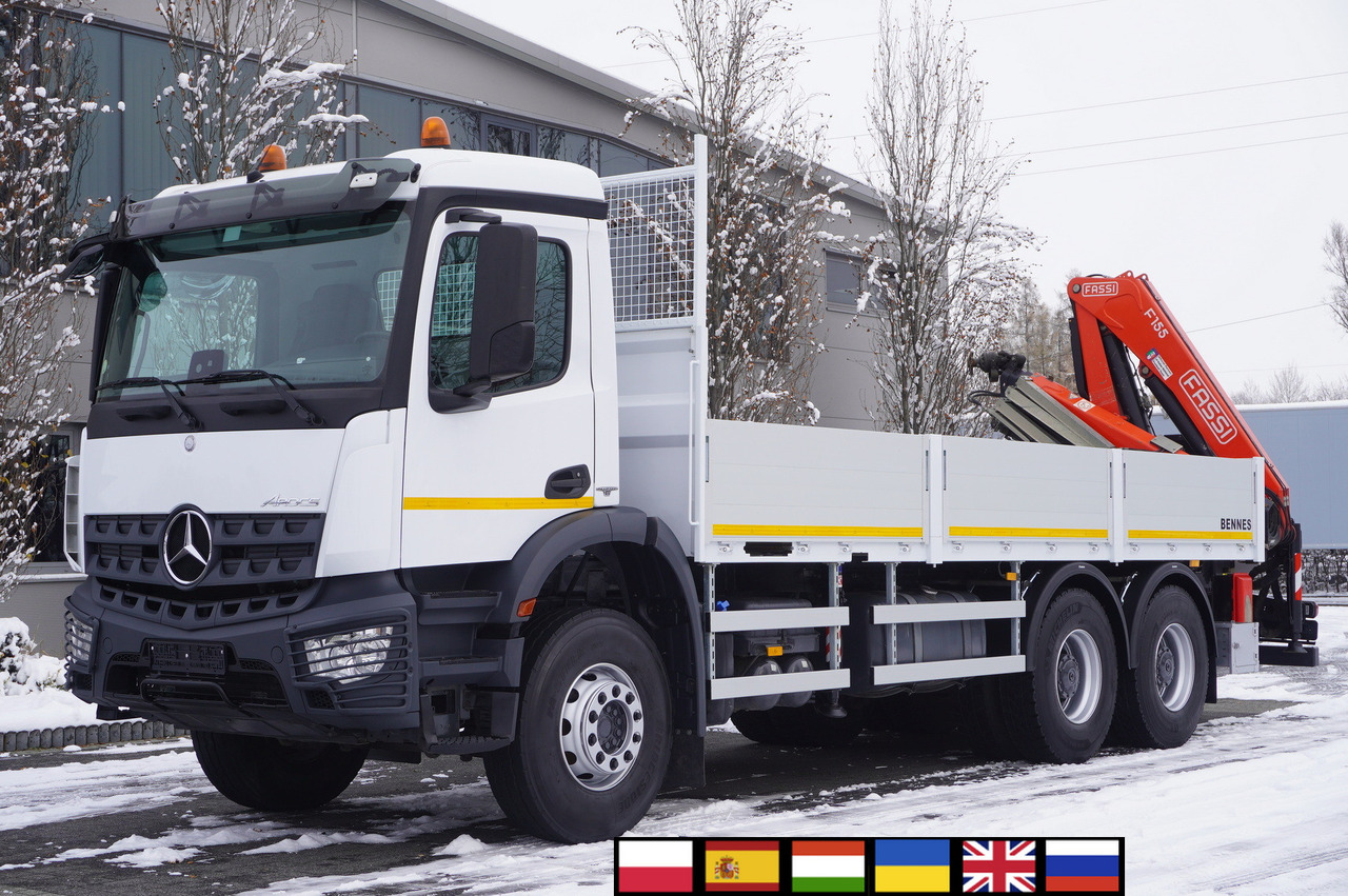 MERCEDES-BENZ Arocs 2633 flatbed truck / Crane FASSI F155A.0.23 / REMOTE CONTROL / 230,000 km - شاحنة كرين: صور 1 MERCEDES-BENZ Arocs 2633 flatbed truck / Crane FASSI F155A.0.23 / REMOTE CONTROL / 230,000 km - شاحنة كرين: صور 1