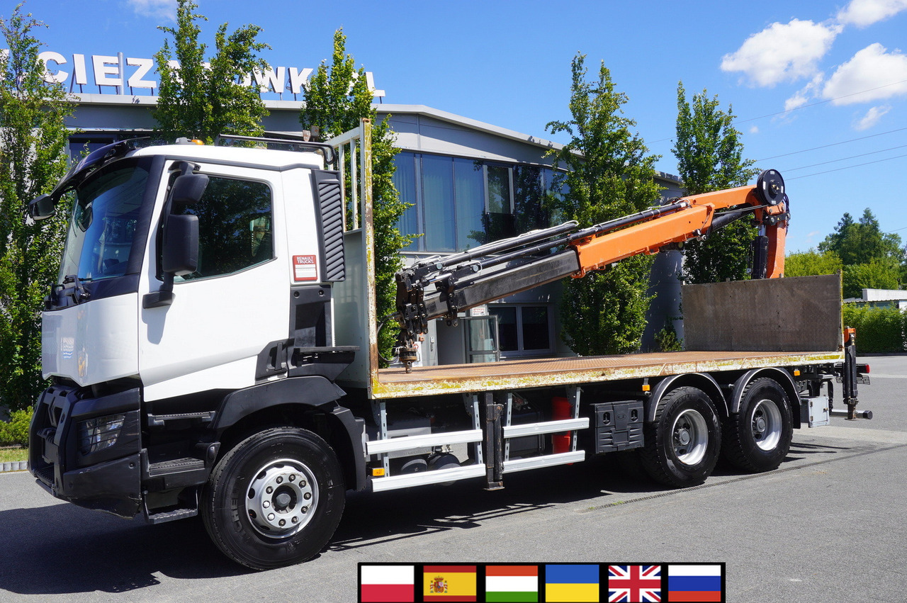 RENAULT C380 Comfort 6x4 / Atlas 6.1 T crane / range 12.3 m - شاحنات مسطحة, شاحنة كرين: صور 1 RENAULT C380 Comfort 6x4 / Atlas 6.1 T crane / range 12.3 m - شاحنات مسطحة, شاحنة كرين: صور 1