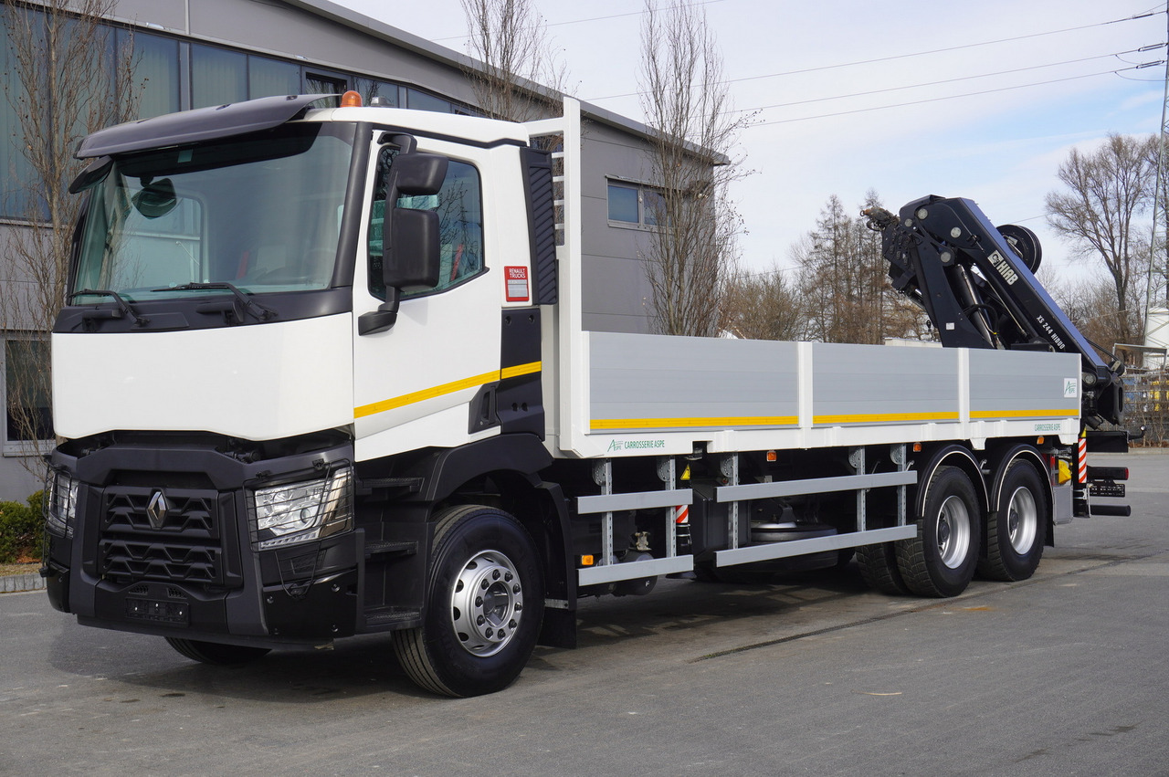 RENAULT C430 / HIAB 244 EP-5 HIDUO crane 8400 kg 15 m / Platform with stanchions - مقطورة الغابات: صور 3 RENAULT C430 / HIAB 244 EP-5 HIDUO crane 8400 kg 15 m / Platform with stanchions - مقطورة الغابات: صور 3