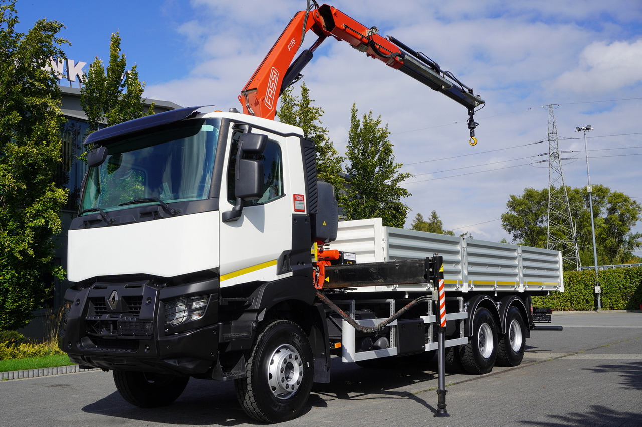 RENAULT K380 6×4 / FASSI F175 crane 7.85 t / 120 thousand km! / 2-sided tipper - قلابات, شاحنة كرين: صور 4 RENAULT K380 6×4 / FASSI F175 crane 7.85 t / 120 thousand km! / 2-sided tipper - قلابات, شاحنة كرين: صور 4