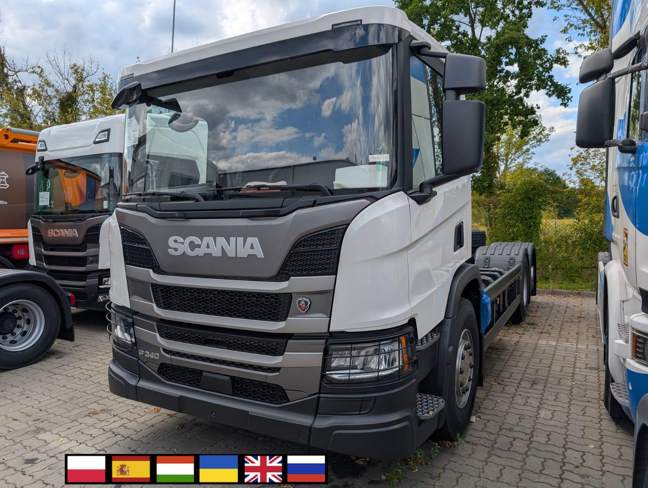 SCANIA P 340 B6x2*4NA / chassis frame / steering axle / CNG - شاحنة القمامة: صور 1 SCANIA P 340 B6x2*4NA / chassis frame / steering axle / CNG - شاحنة القمامة: صور 1