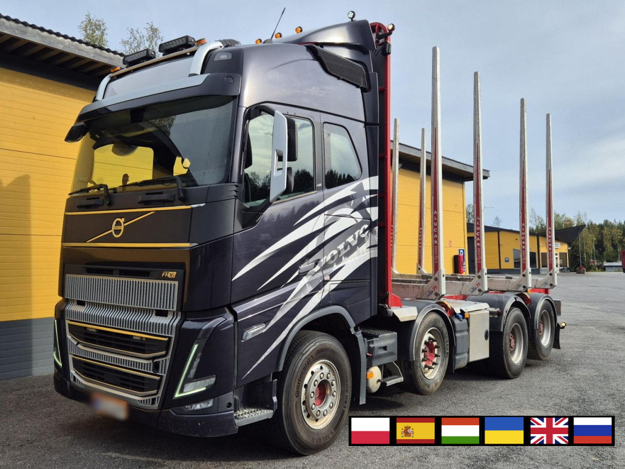VOLVO FH 750 8x4 / 2 lifted axles / timber truck - شاحنة قطع الأشجار: صور 1 VOLVO FH 750 8x4 / 2 lifted axles / timber truck - شاحنة قطع الأشجار: صور 1