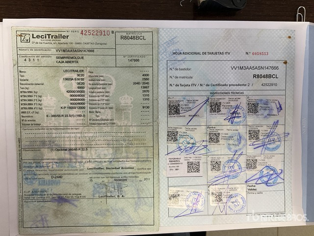 2011 Lecitrailer 3E20 Tri/A XL 3M Multilock Curtain Side Trailer - مقطورة ستارة: صور 2 2011 Lecitrailer 3E20 Tri/A XL 3M Multilock Curtain Side Trailer - مقطورة ستارة: صور 2