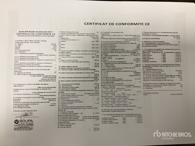2019 Goupil G4M Electric Utility Vehicle - سيارة بلدية: صور 2 2019 Goupil G4M Electric Utility Vehicle - سيارة بلدية: صور 2