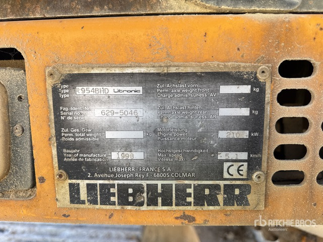 1998 Liebherr R954B HD Litronic Pelle Sur Chenilles Tracked Excavator - حفارات زحافة: صور 2 1998 Liebherr R954B HD Litronic Pelle Sur Chenilles Tracked Excavator - حفارات زحافة: صور 2