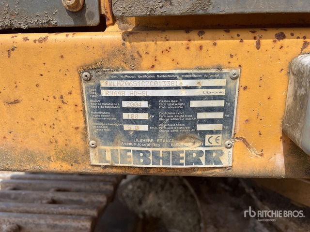 2004 Liebherr R944B HDSL Litronic Pelle Sur Chenilles Tracked Excavator - حفارات زحافة: صور 4 2004 Liebherr R944B HDSL Litronic Pelle Sur Chenilles Tracked Excavator - حفارات زحافة: صور 4