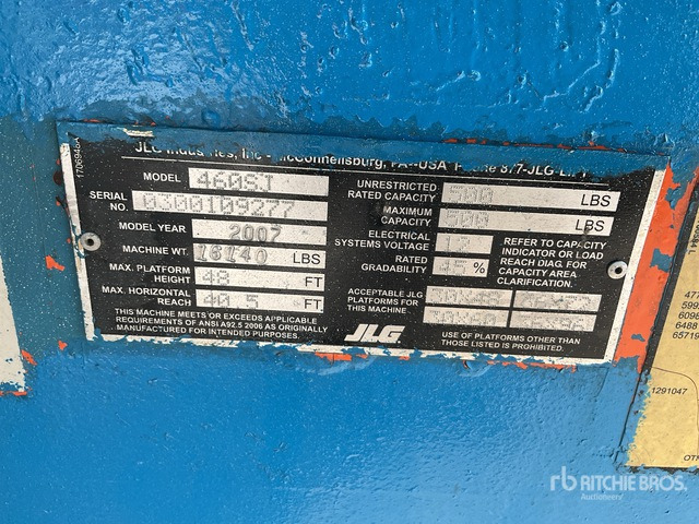 2007 JLG 460SJ 4WD Diesel Telescopic Boom Lift - رافعات سلة تلسكوبية: صور 2 2007 JLG 460SJ 4WD Diesel Telescopic Boom Lift - رافعات سلة تلسكوبية: صور 2
