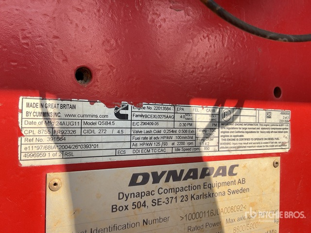 2011 Dynapac CA302PD Smooth Drum Compactor - مدماج: صور 5 2011 Dynapac CA302PD Smooth Drum Compactor - مدماج: صور 5