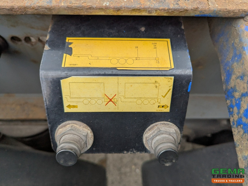 شاحنات الحاويات/ جسم علوي قابل للتغيير نصف مقطورة Krone SDC 27 3-Assen SAF - Lift as - Schijfremmen - Achterschuiver - 20 2x20FT/30/40FT: صور 18