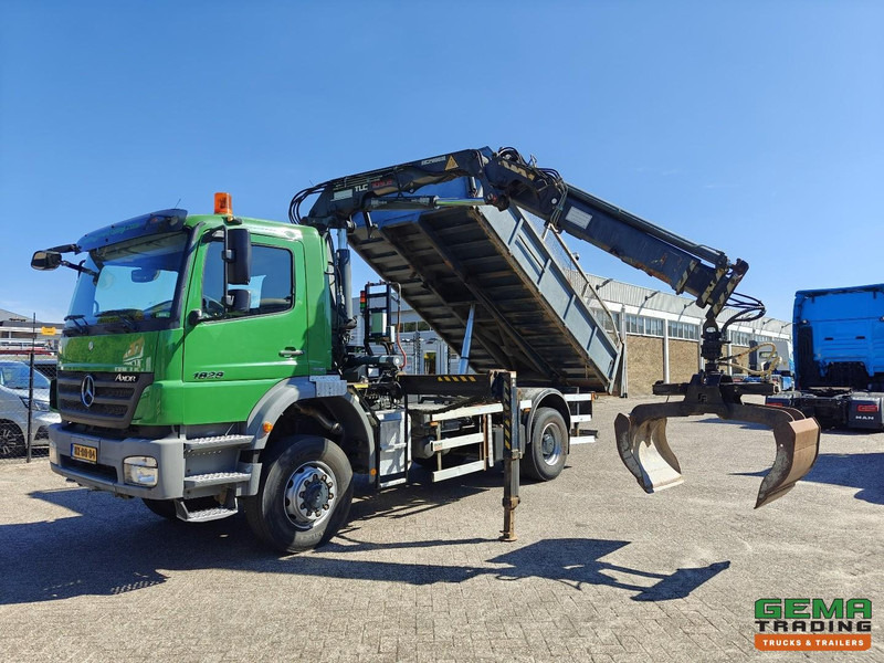 Mercedes-Benz AXOR 1829 AK 4x4 Dagcab Euro5 - Kipper + Terex 105.2 - RadioGrafisch - NaafReductie - قلابات, شاحنة كرين: صور 1 Mercedes-Benz AXOR 1829 AK 4x4 Dagcab Euro5 - Kipper + Terex 105.2 - RadioGrafisch - NaafReductie - قلابات, شاحنة كرين: صور 1